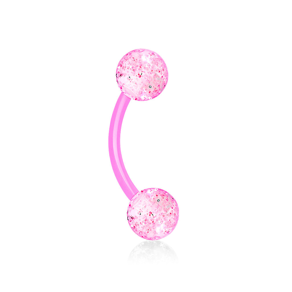 Ultra Glitter Acrylic Balls Flexible Eyebrow Curve